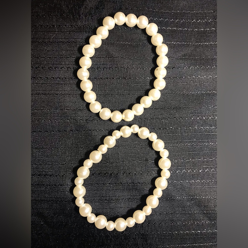 Costume Pearl Bracelet Set Of Two